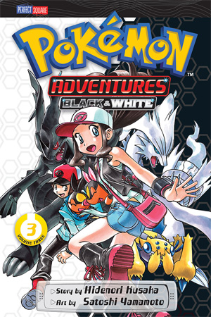 Front cover of Pokemon Adventures Black & White Volume 3